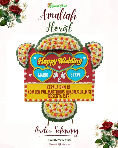 Papan Bunga Pernikahan Arongan Lambalek